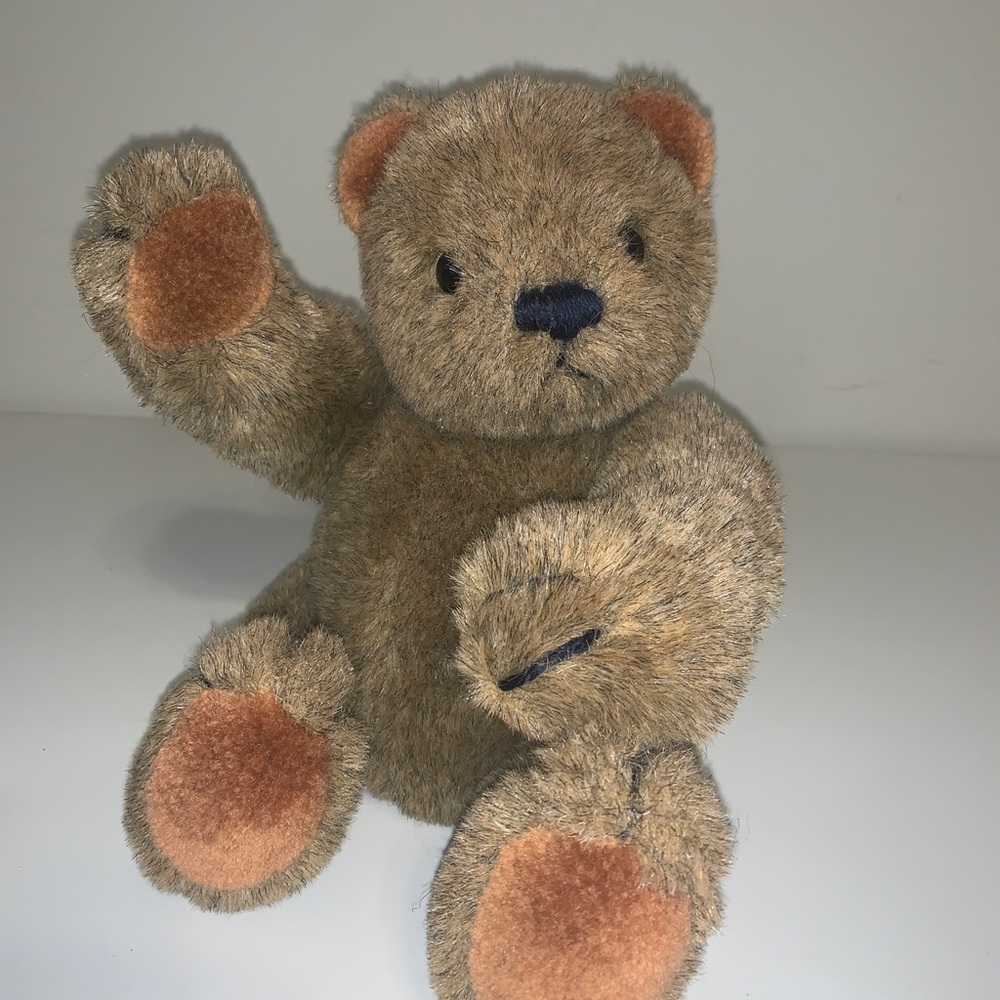 VTG 1983 Gund Teddy Bear Jointed 9” Medium Brown GUC